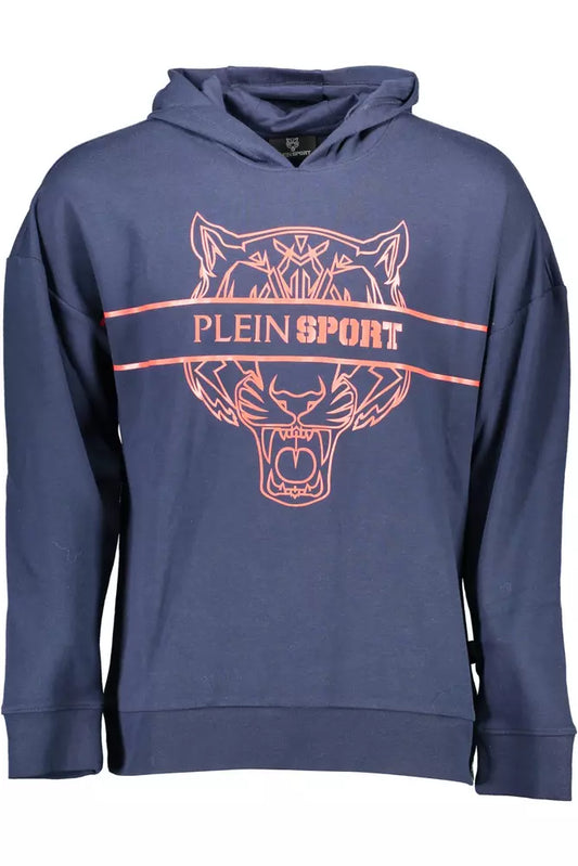 Sweat bleu à capuche athlétique Plein sport