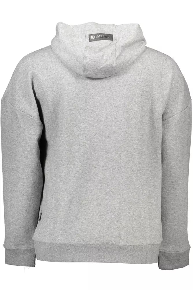 Sweat à capuche gris élégant Plein sport avec détails contrastés