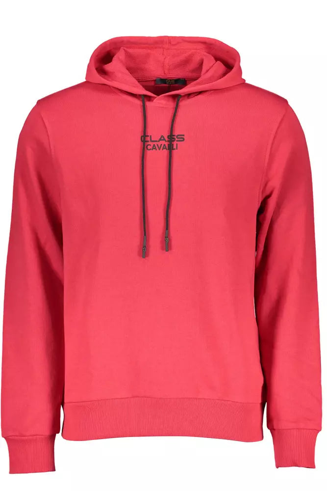 Sweat à capuche rose Cavalli Class avec logo