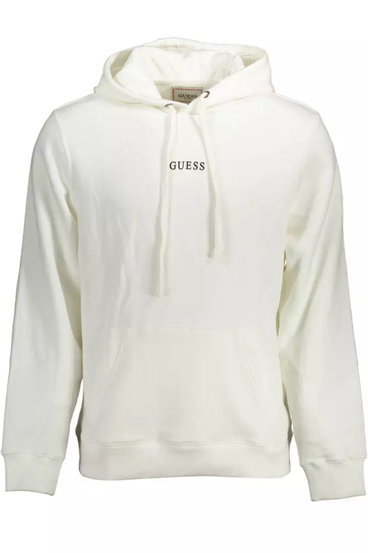 Guess jeans sweat à capuche éco-chic blanc avec imprimé iconique