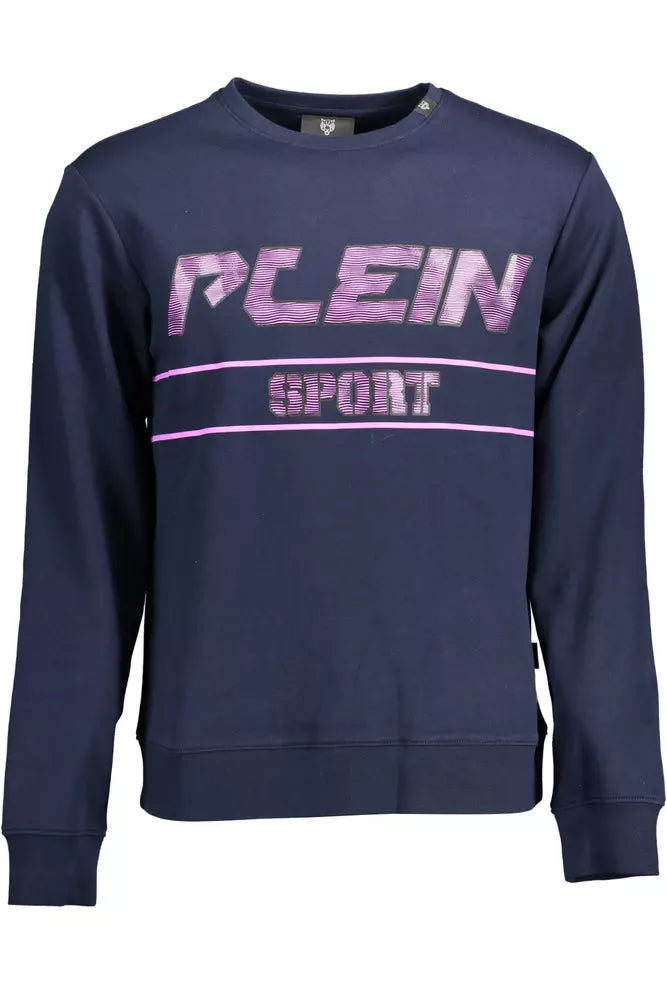 Sweat-shirt athlétique bleu élégant Plein Sport avec logo