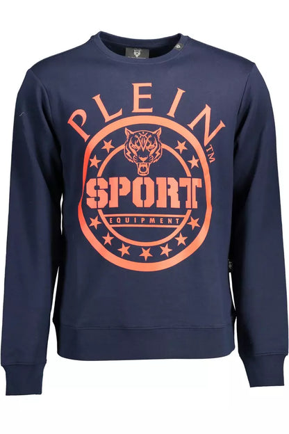 Sweat manches longues bleu athlétique Plein sport