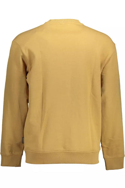 Sweat Napapijri en coton beige avec poche centrale zippée