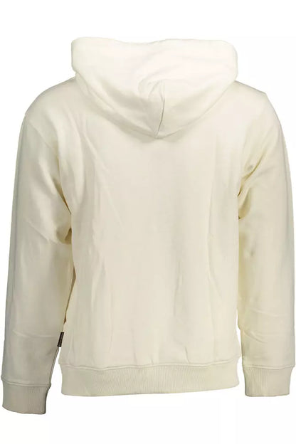 Napapijri Elegant White Cotton Hooded Sweatshirt