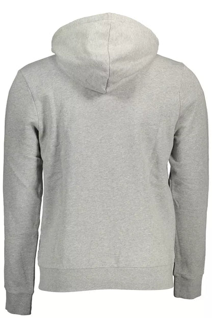 Sweat à capuche Napapijri gris avec poche zippée