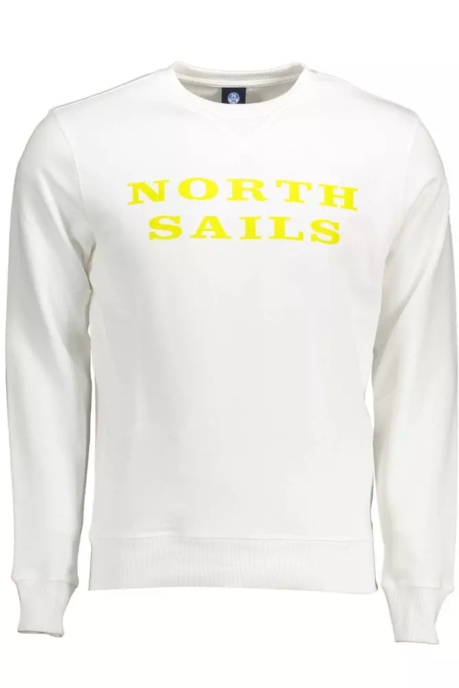 Pull col rond en coton blanc exclusif North Sails