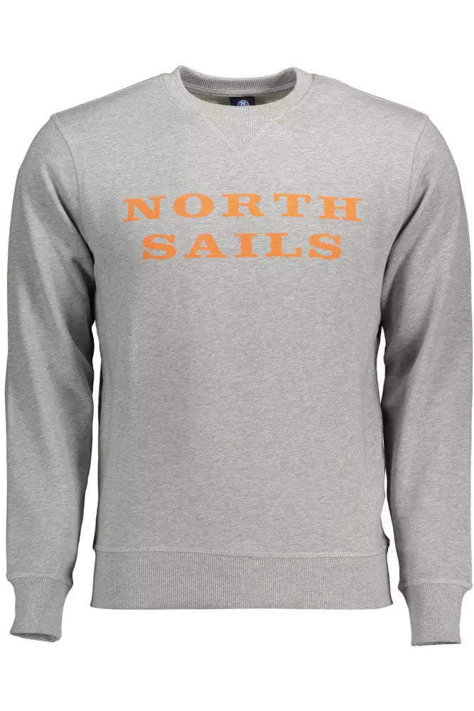 Sweat imprimé col rond gris North Sails