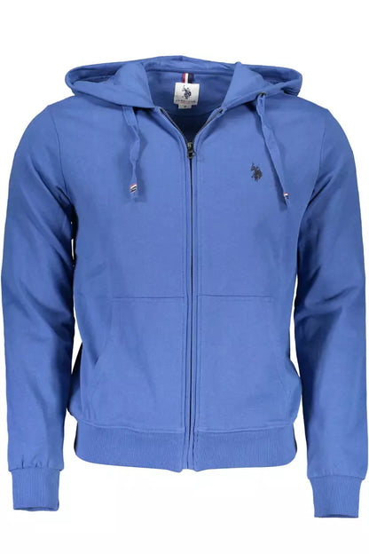 Nous polo assn. sweat à capuche en coton bleu