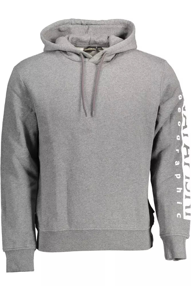 Napapijri sweat à capuche gris en coton mélangé