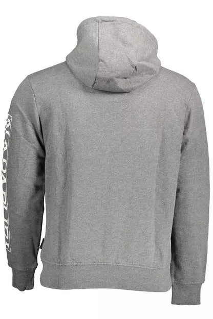 Napapijri sweat à capuche gris en coton mélangé