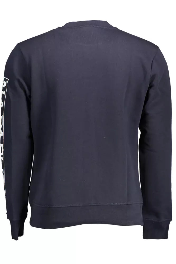 Sweat Napapijri bleu col rond avec logo