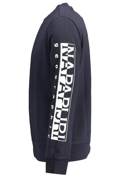 Sweat Napapijri bleu col rond avec logo