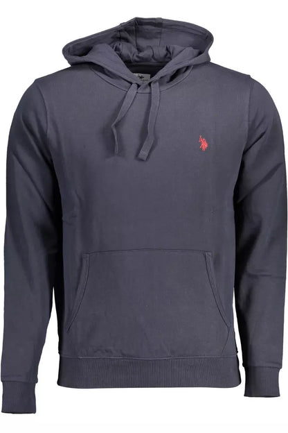 Nous polo assn. sweat à capuche en coton bleu avec logo