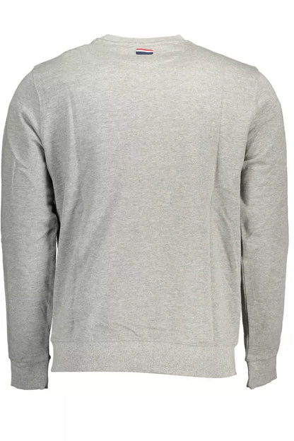 Nous polo assn. pull classique à col rond en coton gris