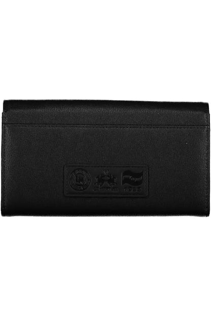 La Martina Elegant Black Polyethylene Wallet with Logo