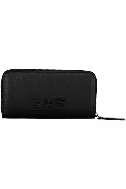 La Martina Elegant Black Wallet with Multiple Compartments