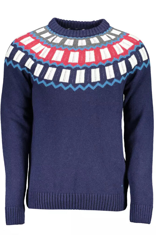 Pull de créateur bleu en mélange d'alpaga Gant