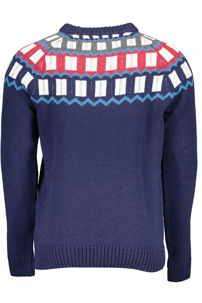 Pull de créateur bleu en mélange d'alpaga Gant