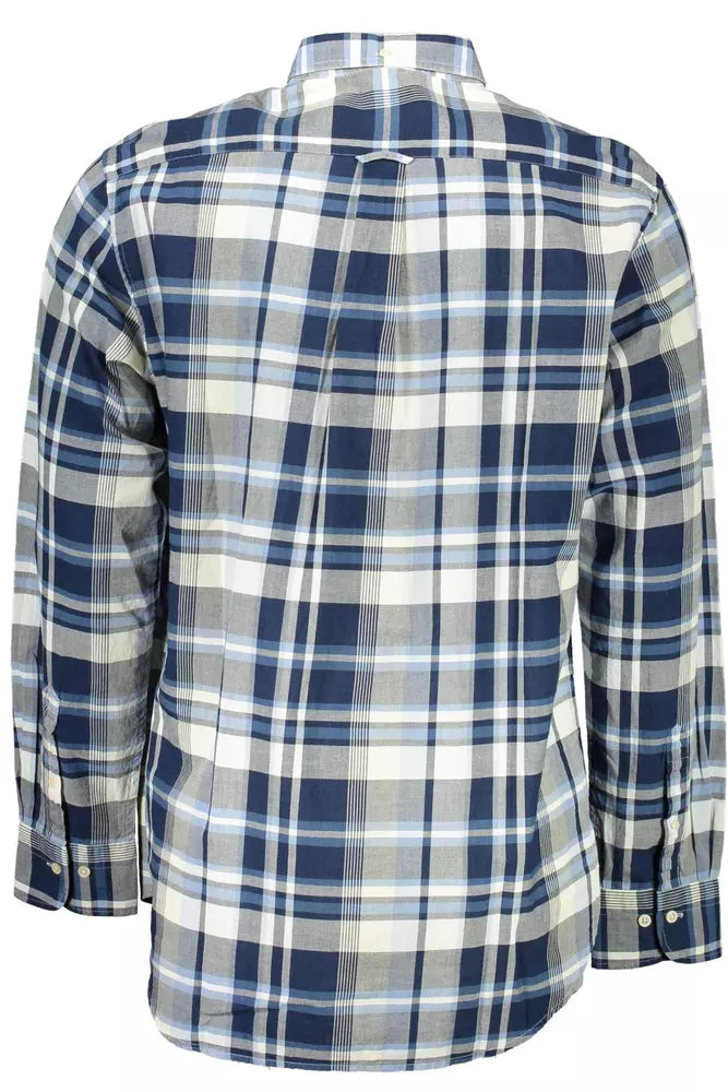 Chemise à manches longues en coton bleu Gant