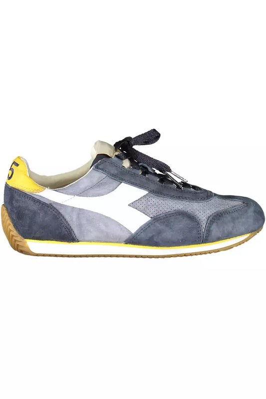 Baskets de sport à lacets bleues contemporaines Diadora