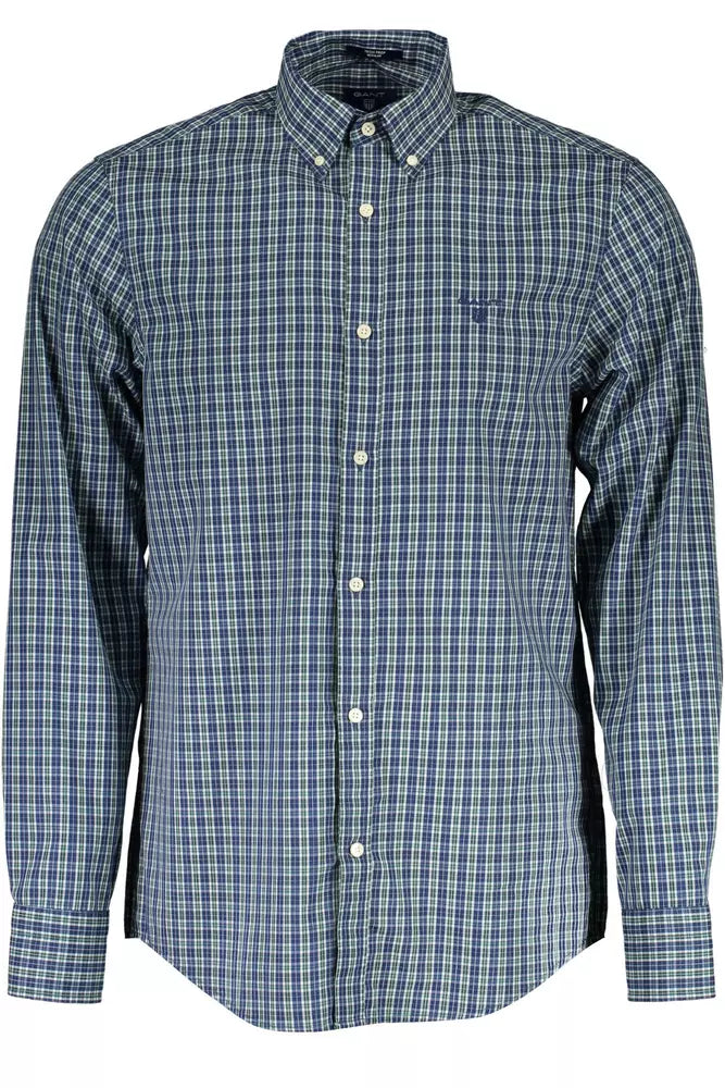 Gant chemise boutonnée à manches longues verte