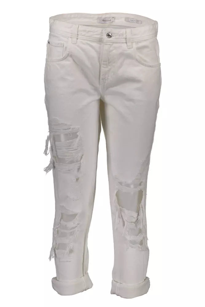 Guess jeans enchanteresse en denim vieilli blanc