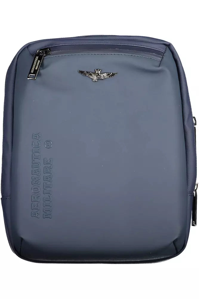 Aeronautica militaire sac à bandoulière bleu élégant avec compartiment pour ordinateur portable