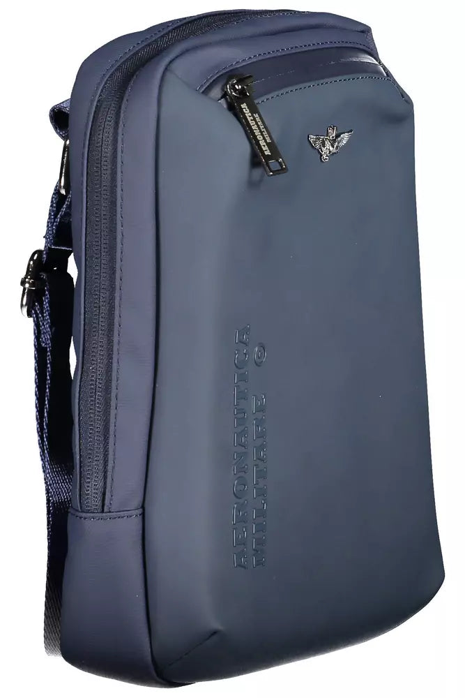 Aeronautica militaire sac à bandoulière bleu élégant avec compartiment pour ordinateur portable