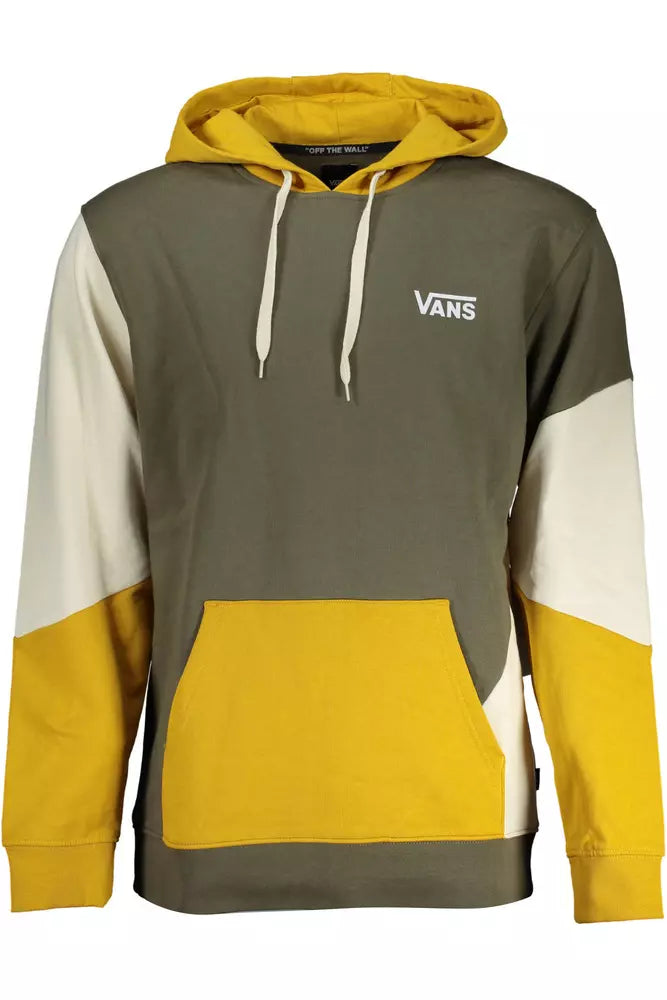 Vans Green Cotton Hooded Sweatshirt with Logo Print