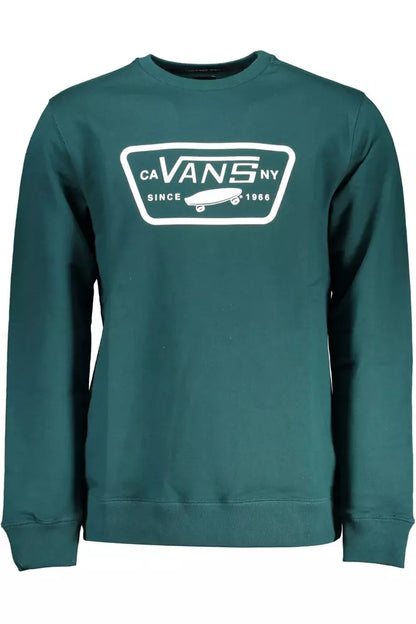 Vans sweat col rond vert imprimé logo