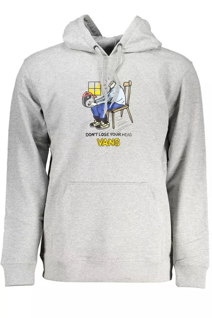 Vans sweat-shirt à capuche gris élégant avec poche centrale