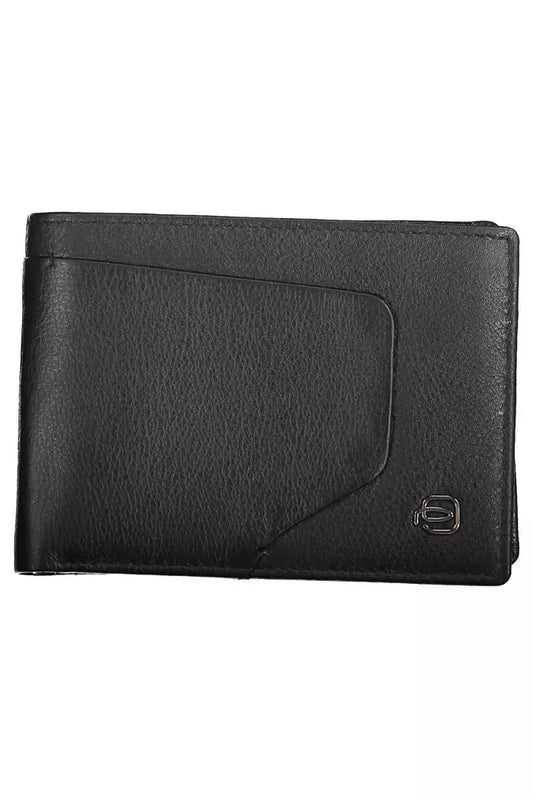 Piquadro Elegant Black Leather Wallet with RFID Blocker