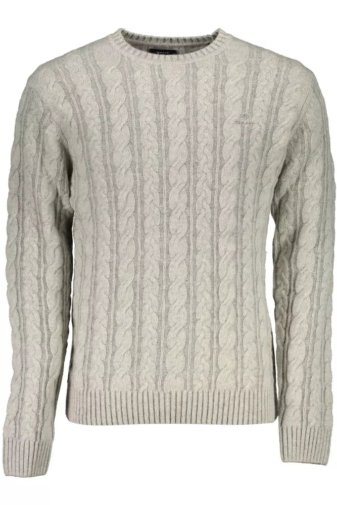 Pull Gant en laine mélangée gris