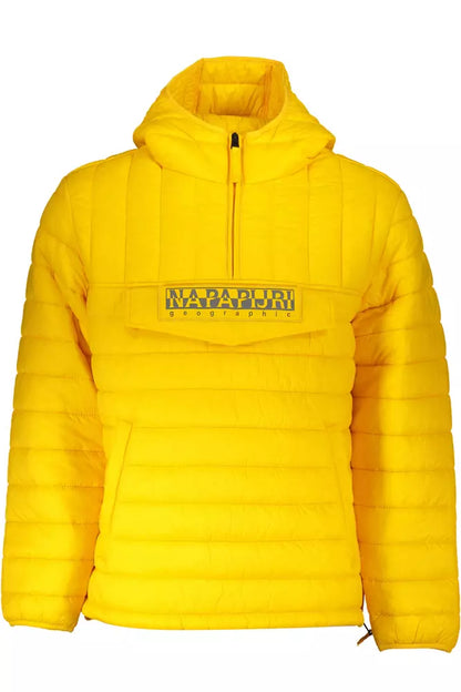 Napapijri veste à capuche jaune vif avec détails contrastés