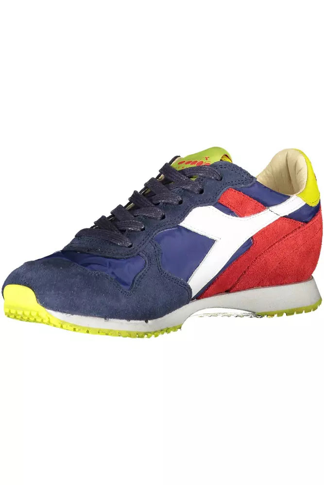 Diadora Elegant Blue Contrasts Lace-Up Sneaker