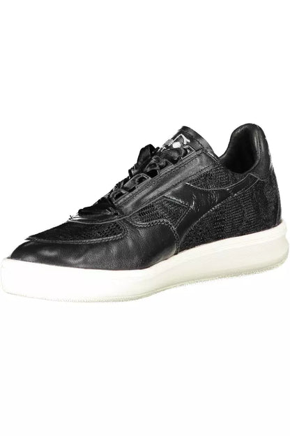 Baskets de sport noires brodées Diadora