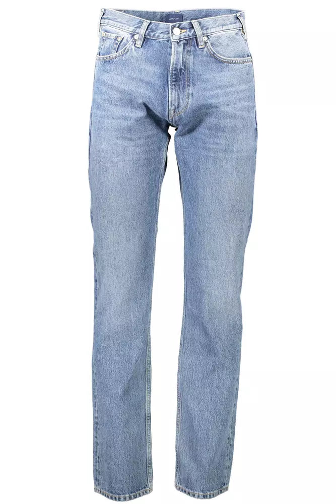 Jean classique 5 poches en coton bleu clair Gant