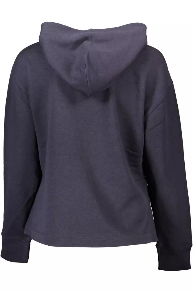 Gant Chic Blue Hooded Sweatshirt with Side Slits