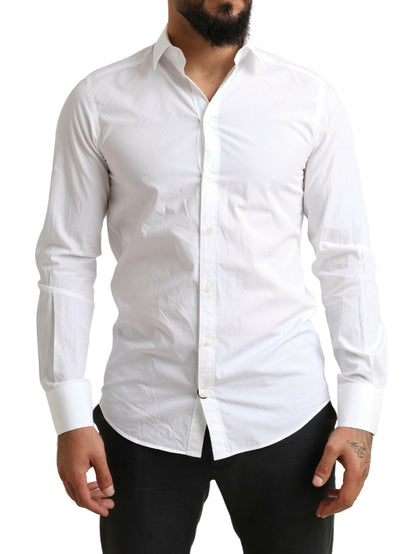 Chemise habillée martini en coton blanc Dolce &amp; gabbana