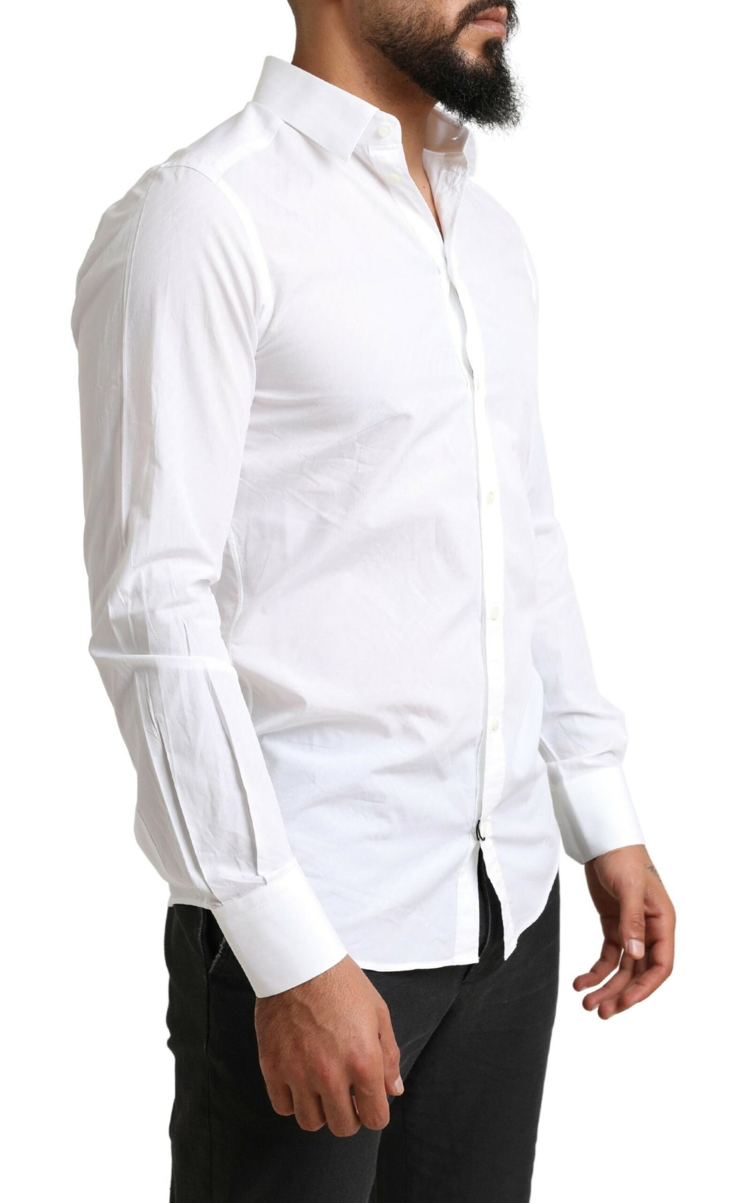 Chemise habillée martini en coton blanc Dolce &amp; gabbana