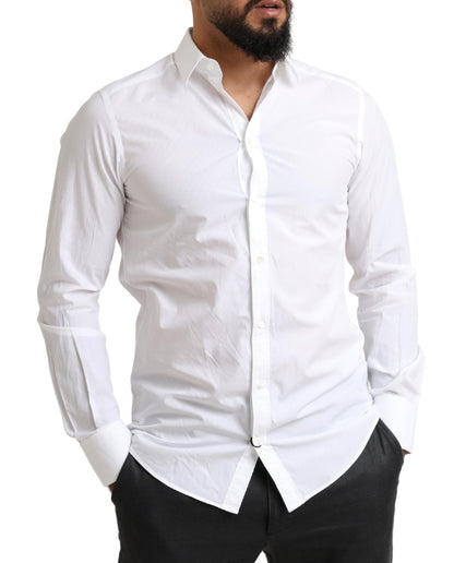 Chemise habillée martini en coton blanc Dolce &amp; gabbana