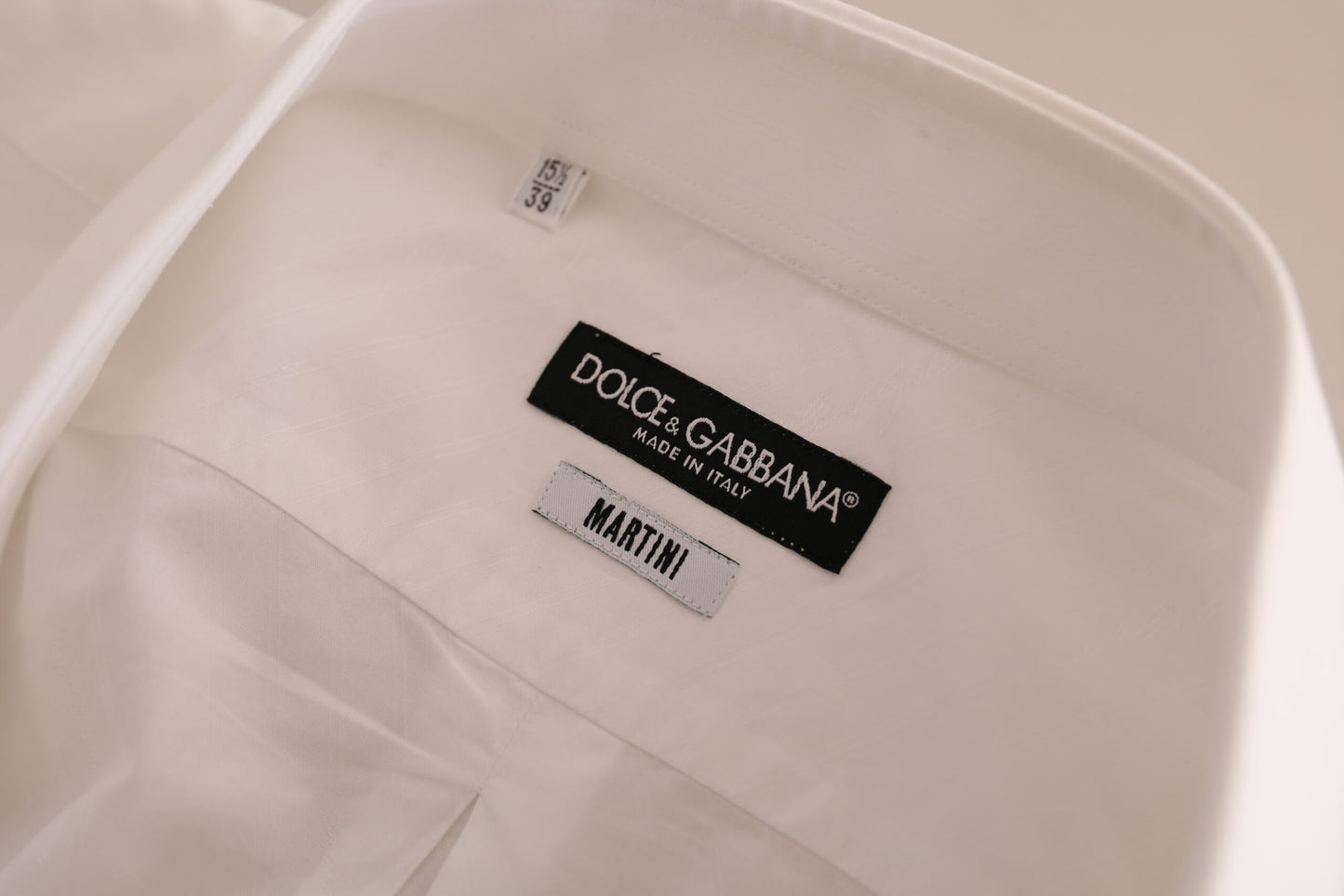 Chemise habillée martini en coton blanc Dolce &amp; gabbana