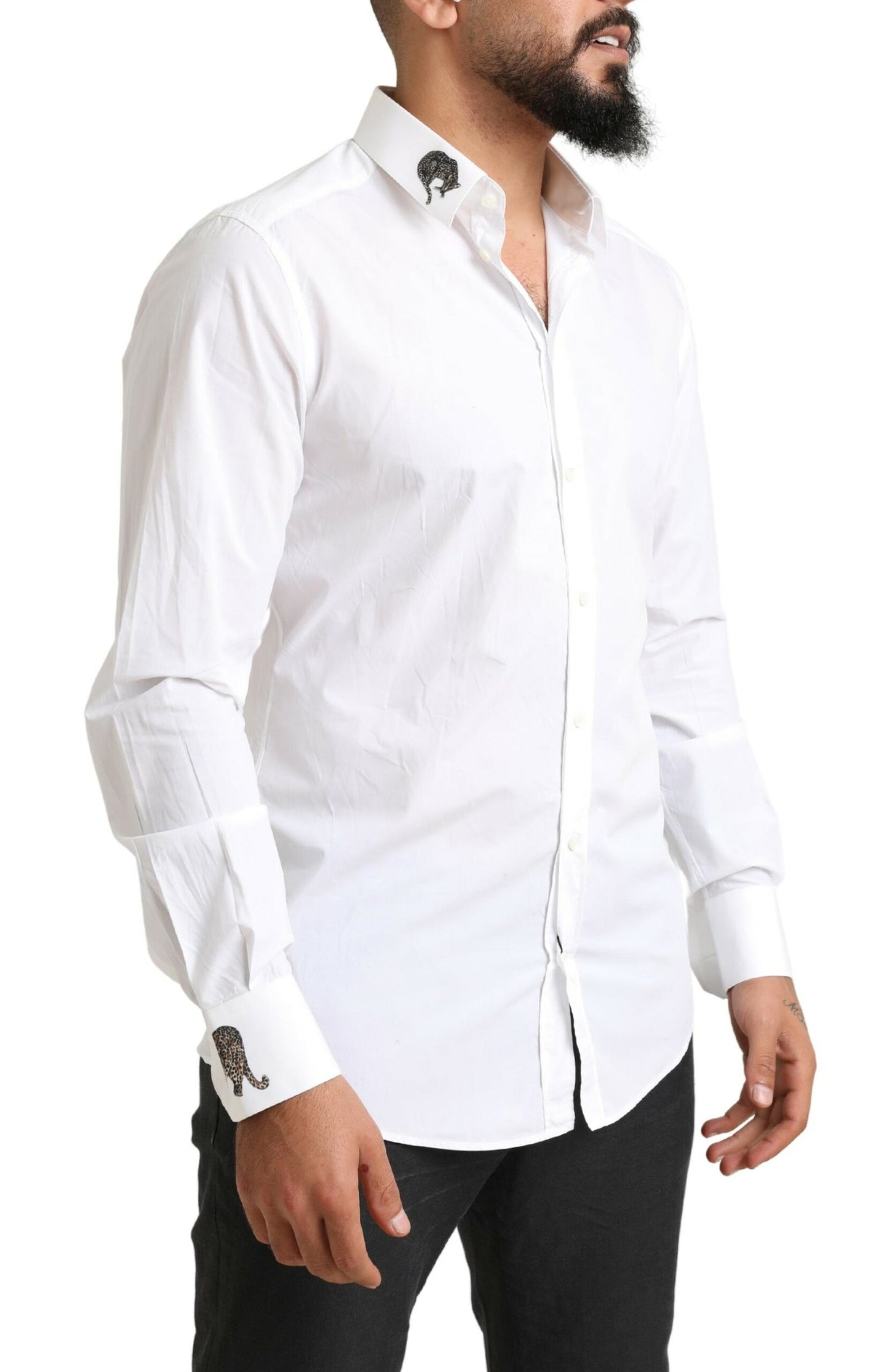 Dolce &amp; Gabbana chemise italienne coupe slim en coton blanc