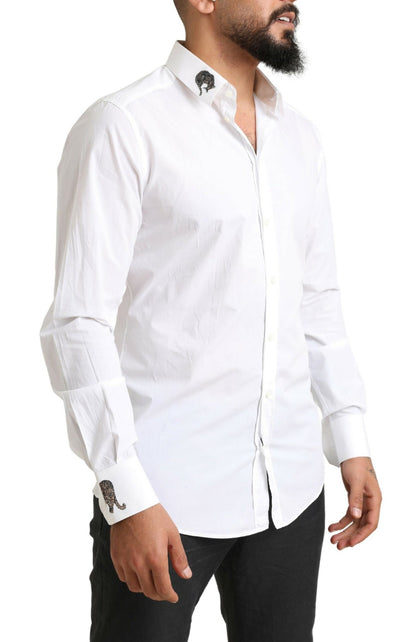 Dolce &amp; Gabbana chemise italienne coupe slim en coton blanc