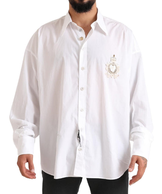 Chemise formelle en coton blanc Dolce &amp; gabbana