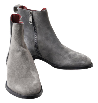 Bottines chelsea en cuir gris Dolce &amp; gabbana