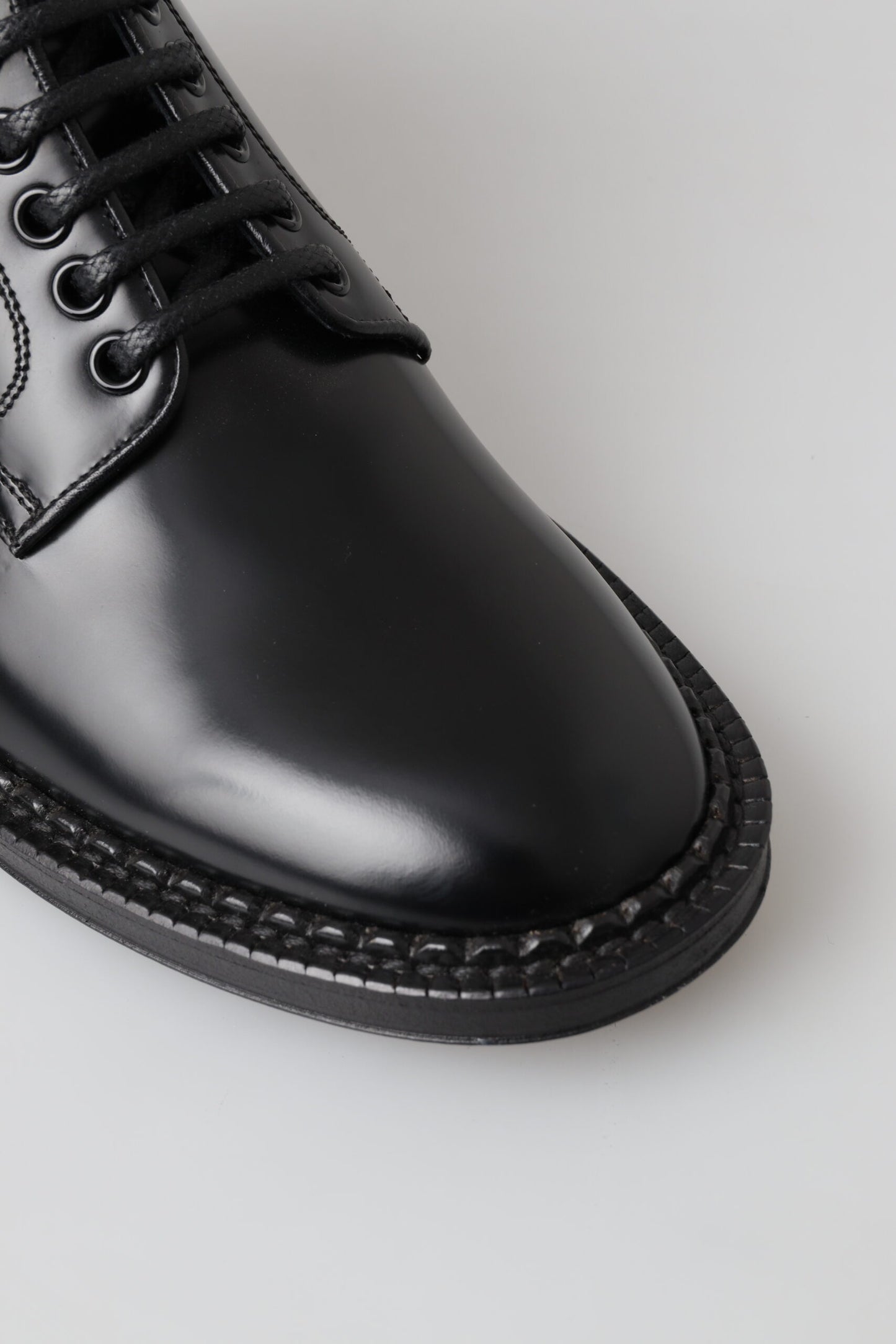 Bottes pour hommes en cuir noir Dolce &amp; gabbana