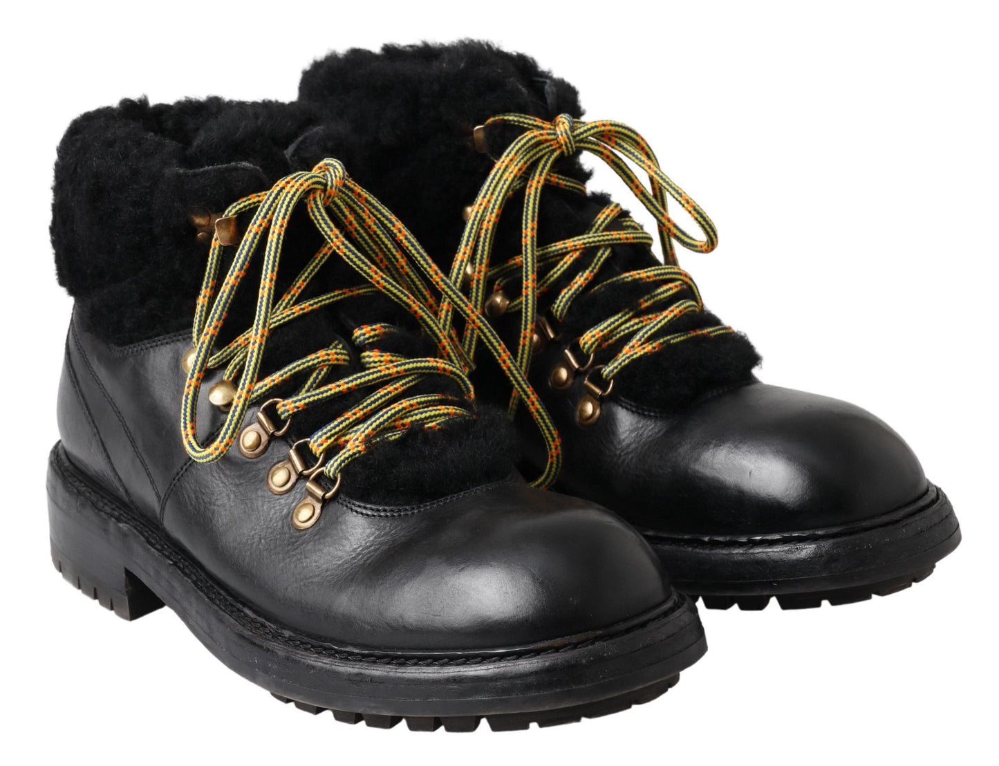 Bottes en cuir pour hommes style peau de mouton Dolce &amp; Gabbana