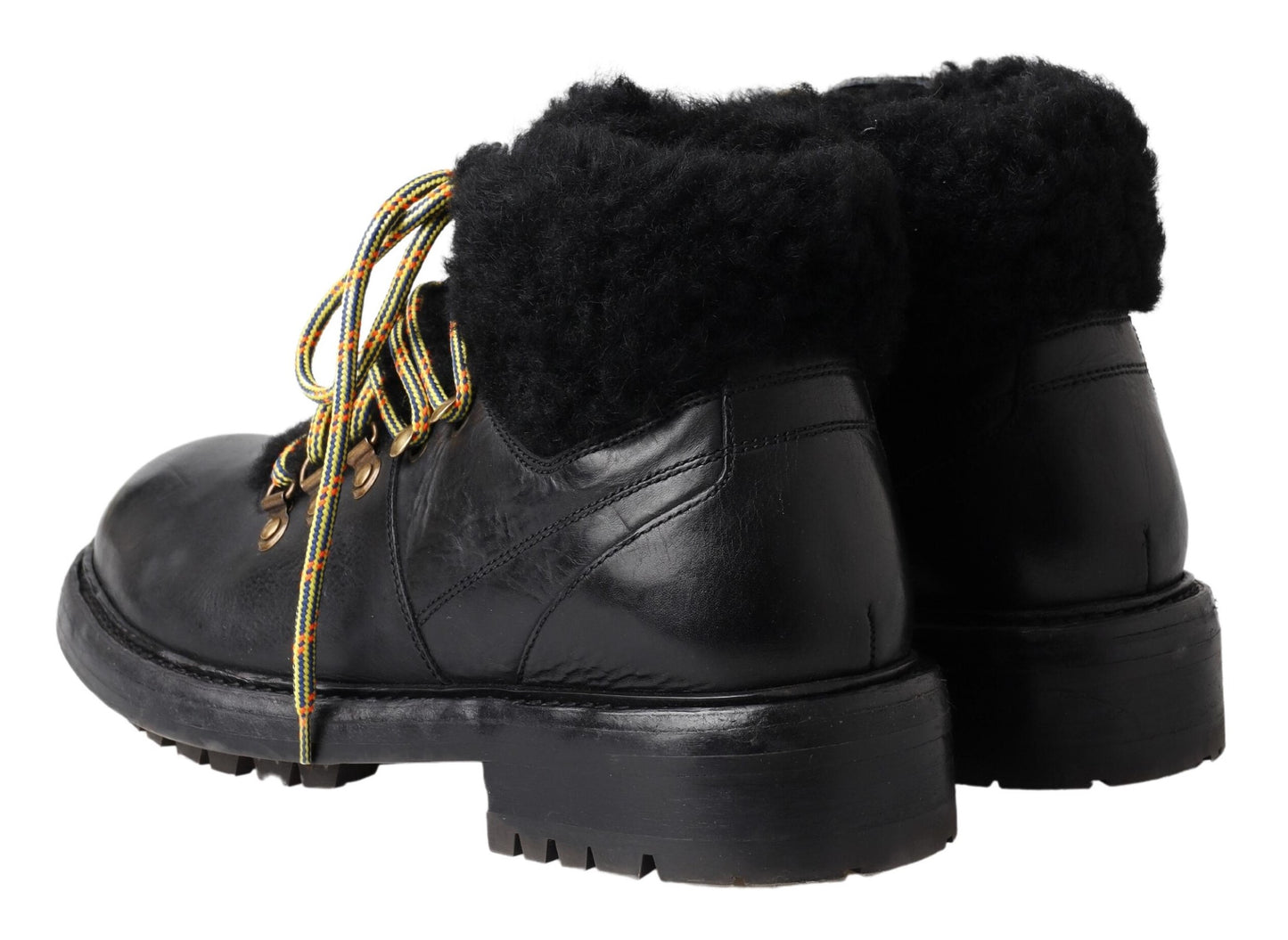 Bottes en cuir pour hommes style peau de mouton Dolce &amp; Gabbana