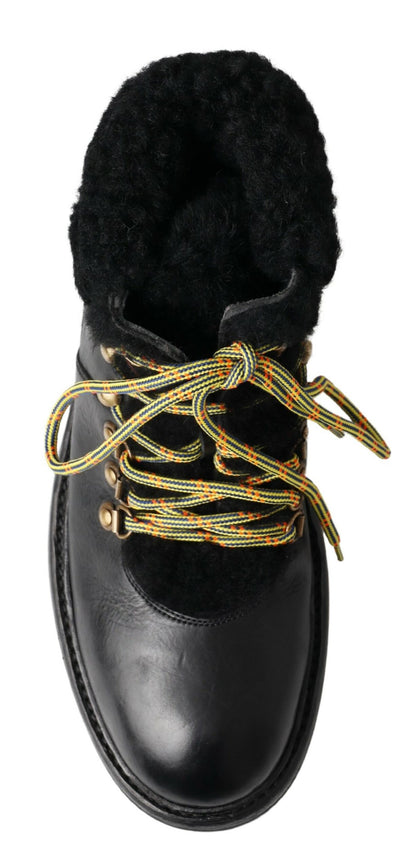 Bottes en cuir pour hommes style peau de mouton Dolce &amp; Gabbana